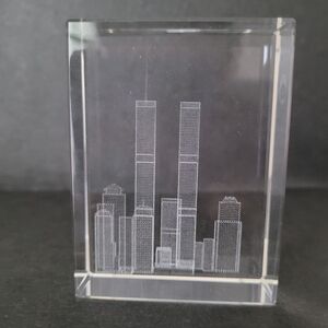 Set Of 4 Solid/heavy 3D Acrylic/glass Etched Decorative Accents